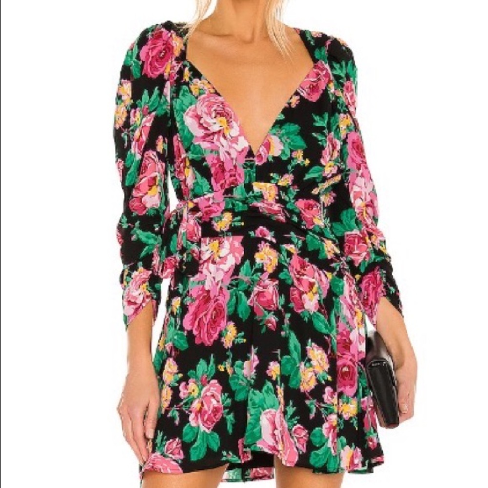 Floral open back dress